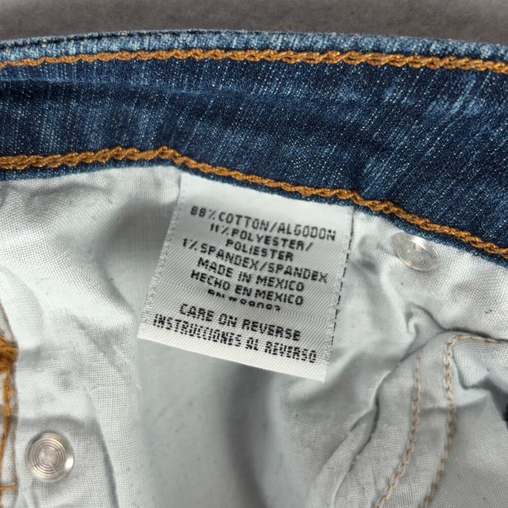 VTG L.E.I. Bootcut Jeans Juniors 1 Blue Mid Rise Denim Western Downtown Girl Y2K - Picture 10 of 12